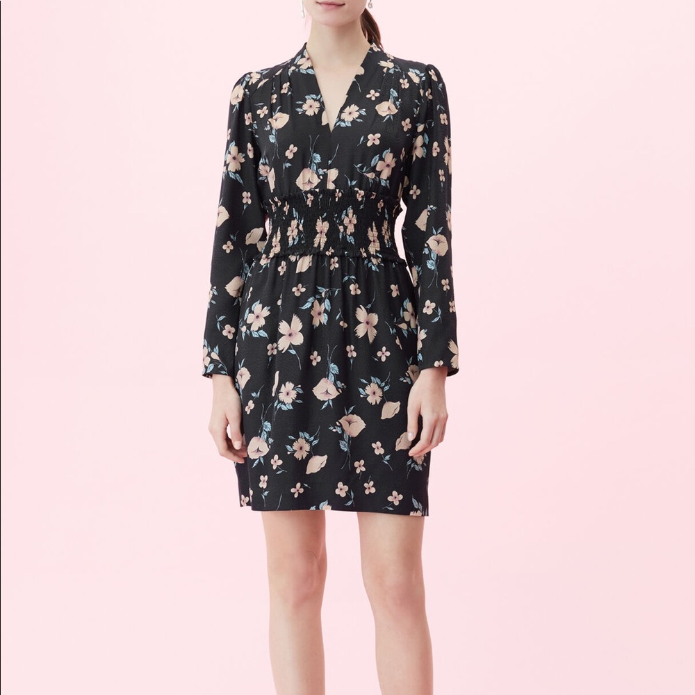 Sold! Rebecca Taylor Long Sleeve V-Neck Dress 00 - Picture 2 of 9